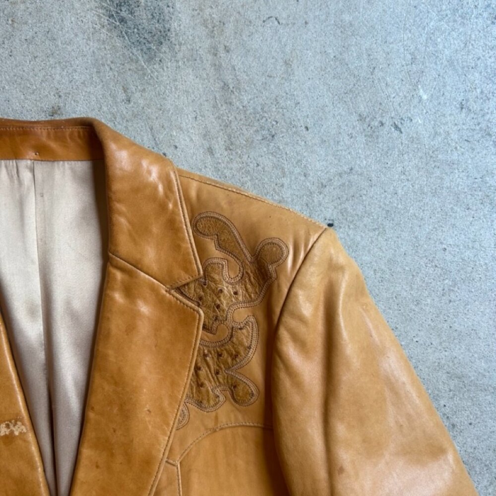 Western Camel Leather Jacket